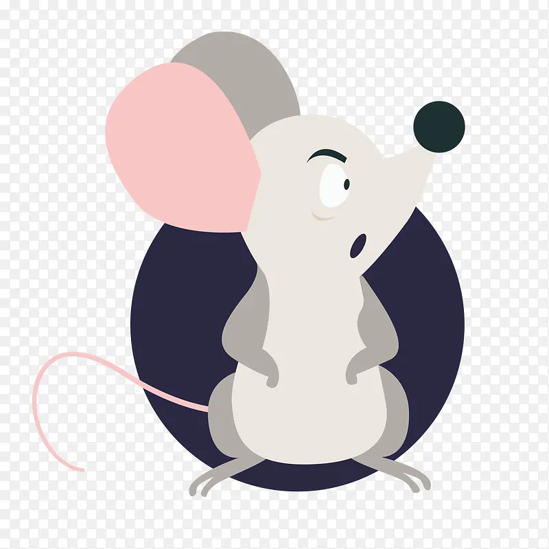 扁平化创意设计老鼠