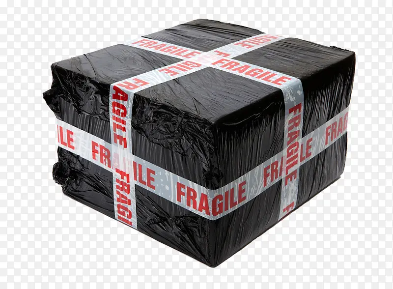 黑色打包封条物流箱子