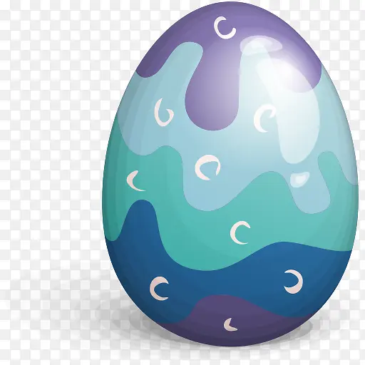 彩蛋蓝色彩蛋花纹彩蛋