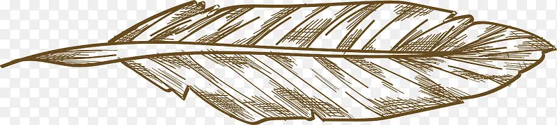 细长羽毛矢量羽毛笔