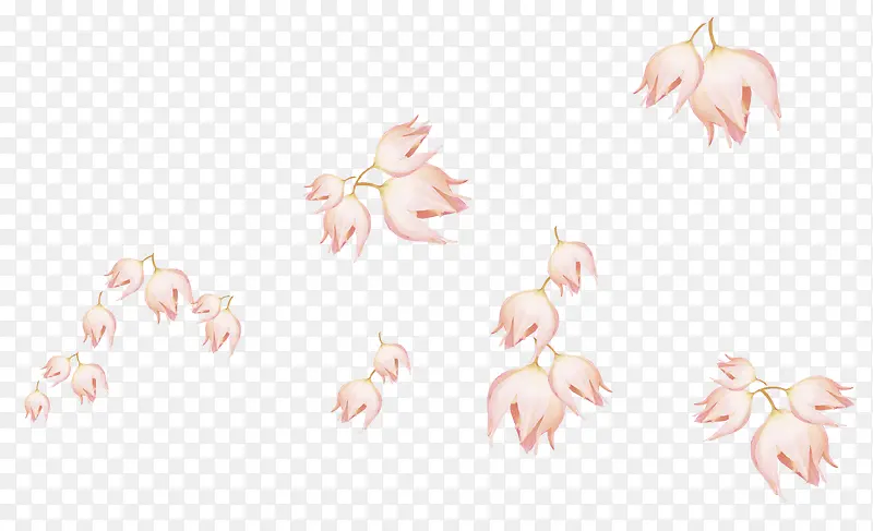 漂浮粉色树叶