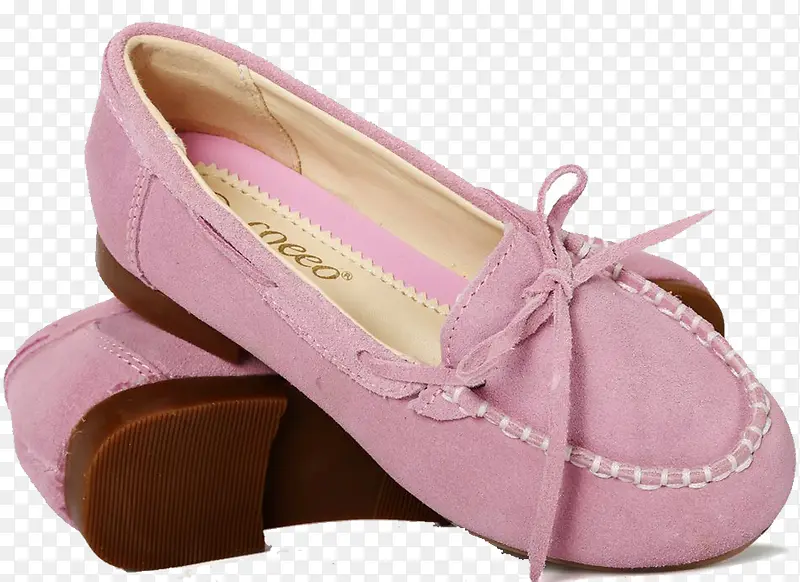 粉色豆豆鞋