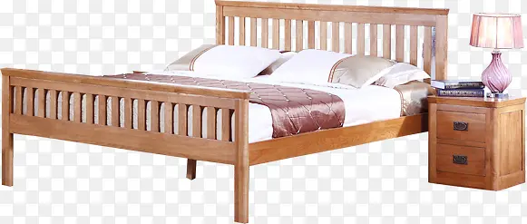 实木双人床床头柜