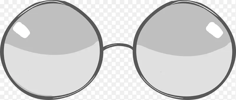 圆形眼镜矢量素材图