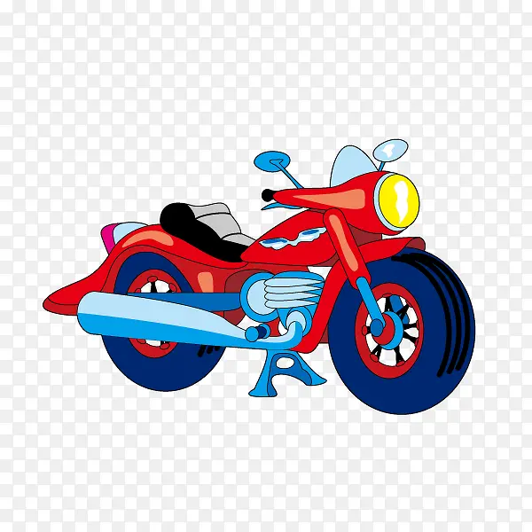 车 摩托车 手绘摩托车 彩色