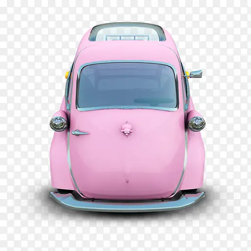 可爱粉色小汽车图标汽车
