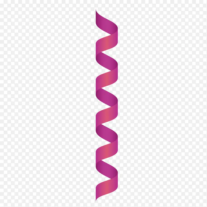 矢量紫色竖行螺旋彩带丝带