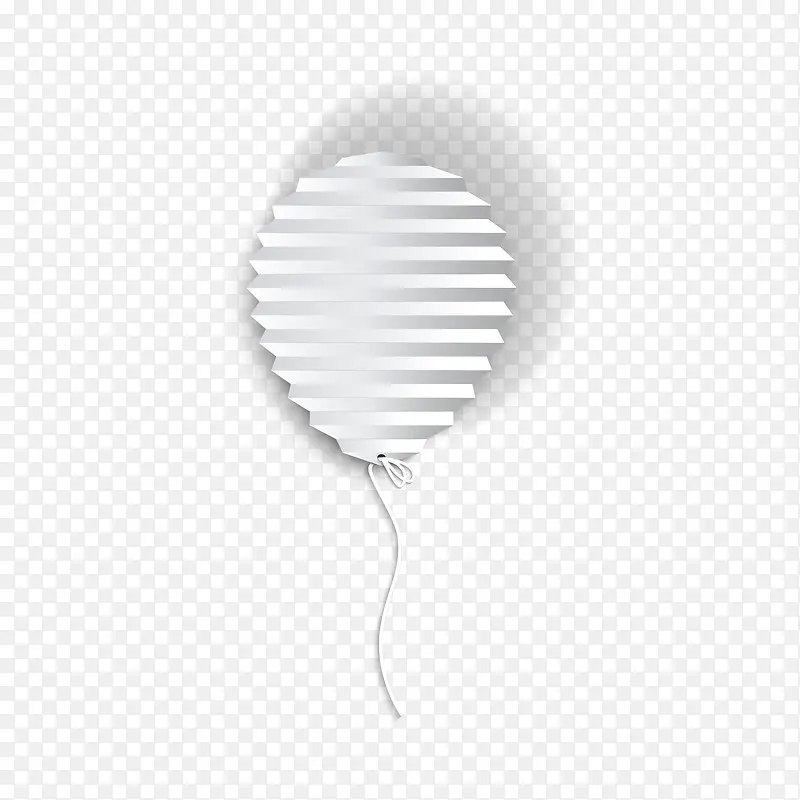 白色立体折纸气球