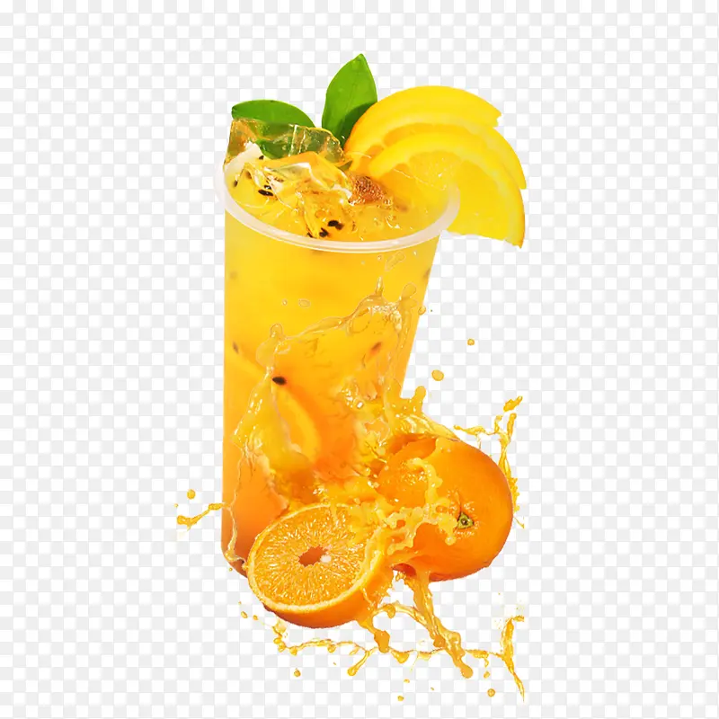 橙汁水果果汁饮品组合