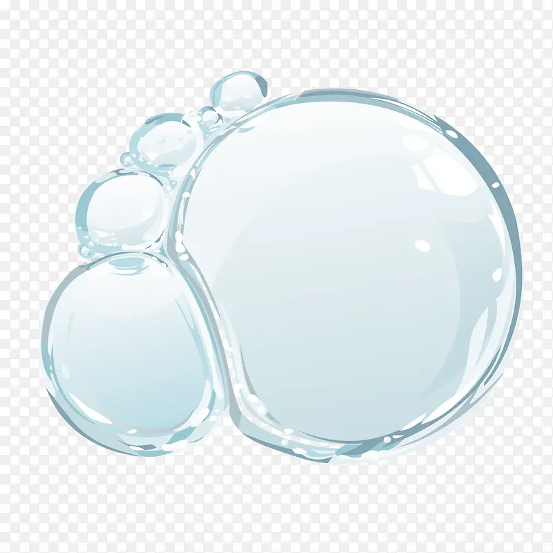 矢量大小透明水泡气泡