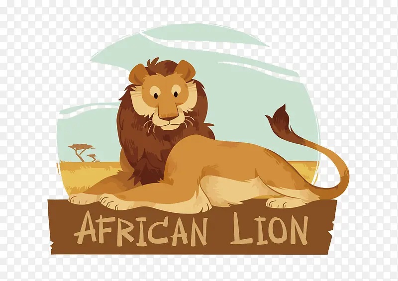 矢量非洲狮子