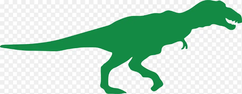 绿恐龙剪影