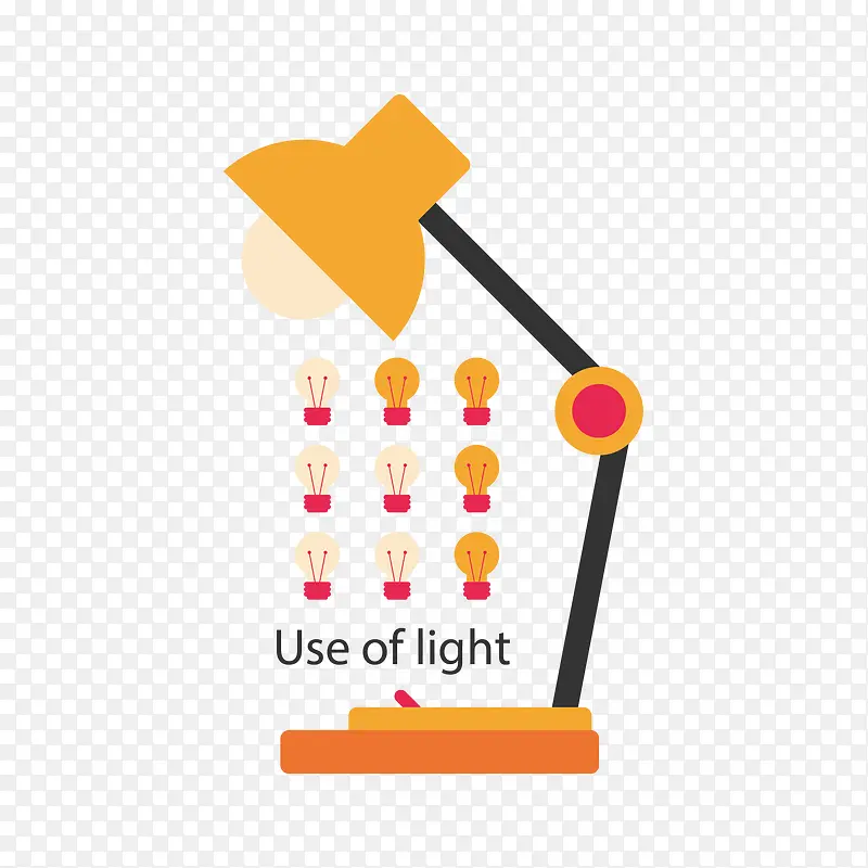 矢量台灯和灯泡