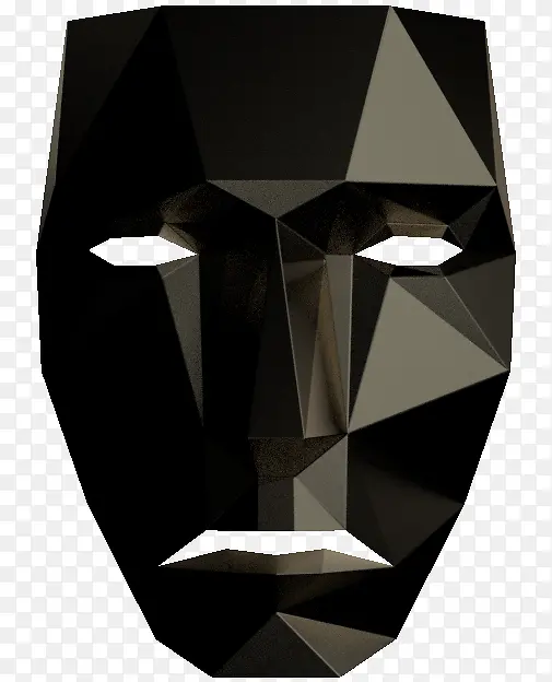 黑色男士金属面具