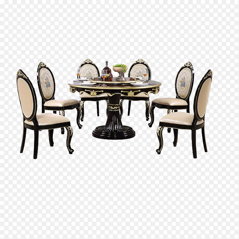陶瓷欧式家用餐厅圆餐桌下载