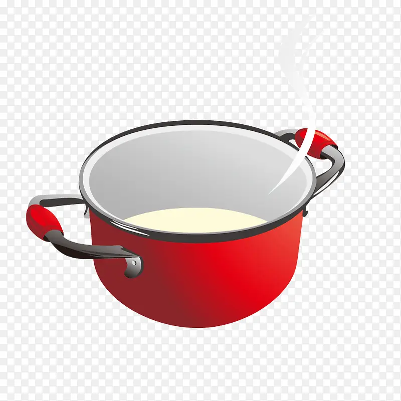 红色家用铁锅汤锅
