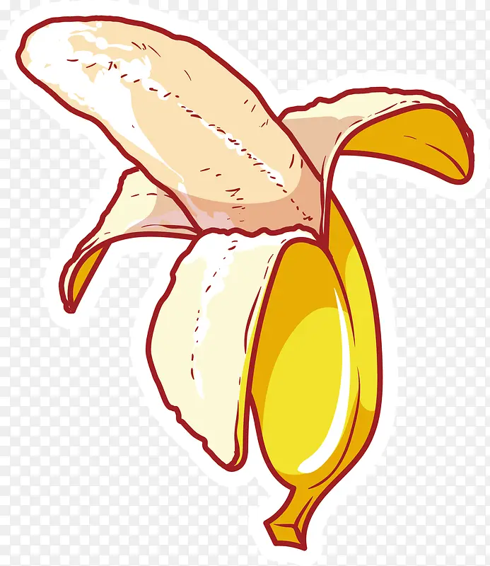 手绘香蕉矢量图