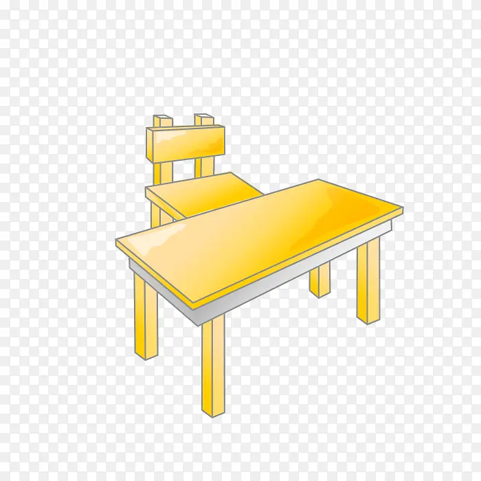 黄色书桌