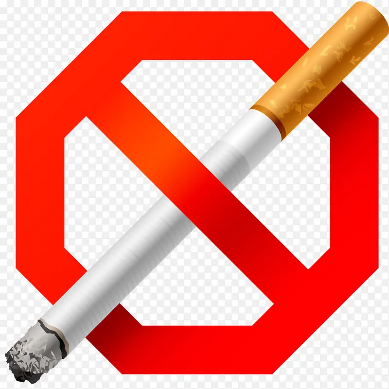 禁止吸烟图标插画