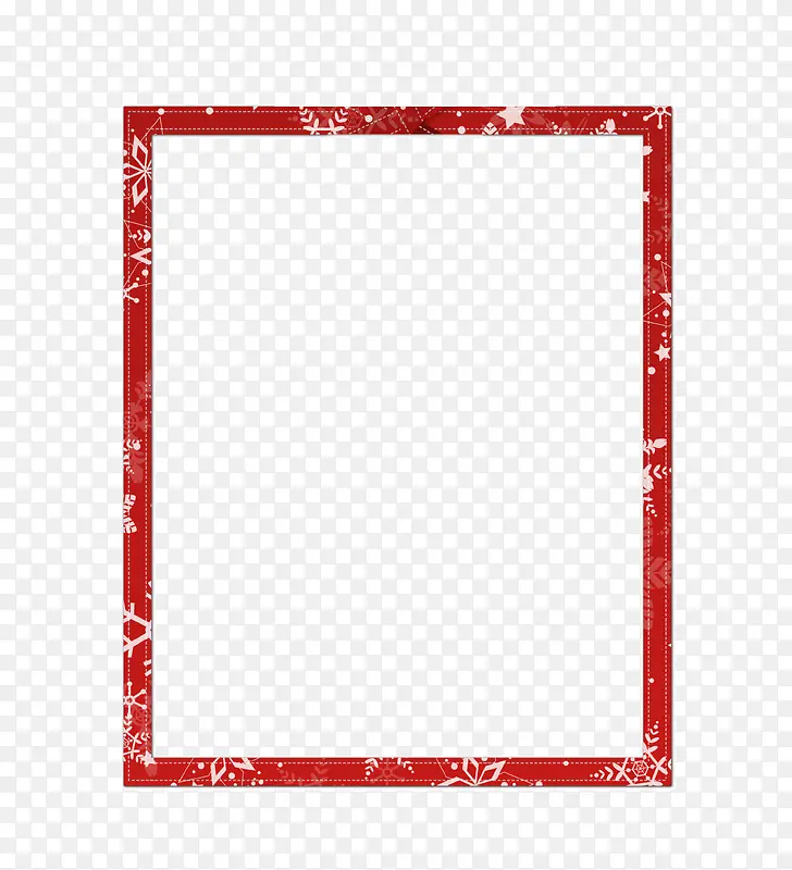 四方形红色边框图案
