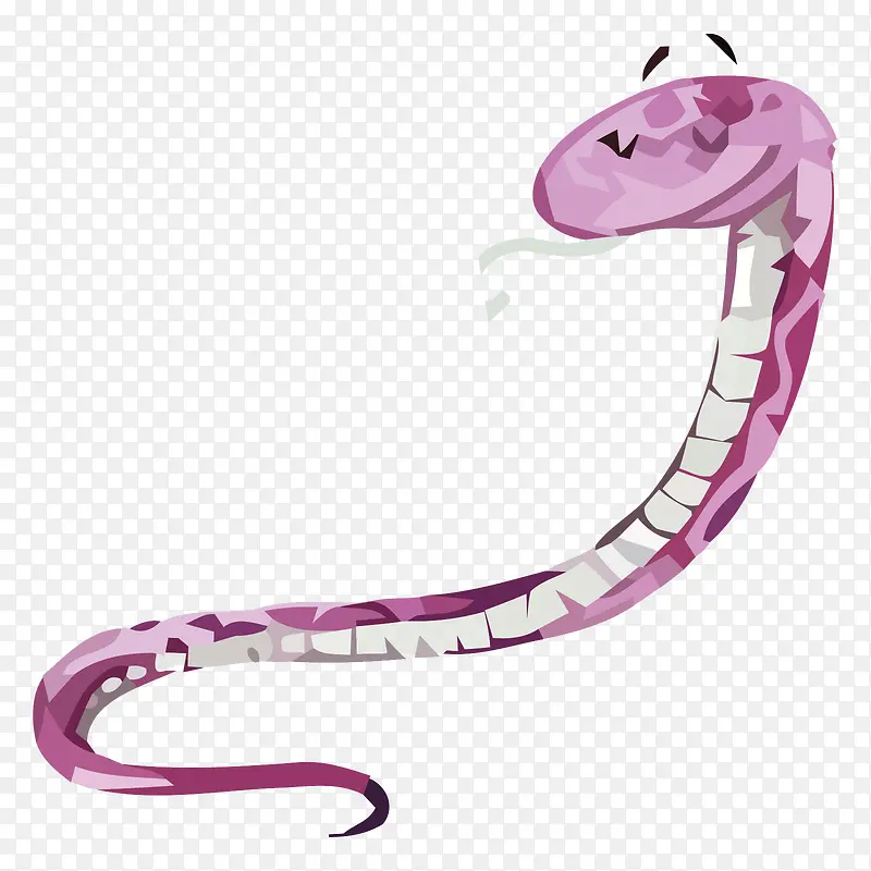 矢量紫色小蛇素材