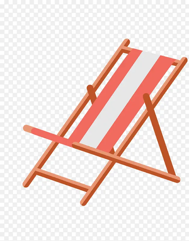 矢量条纹沙滩椅