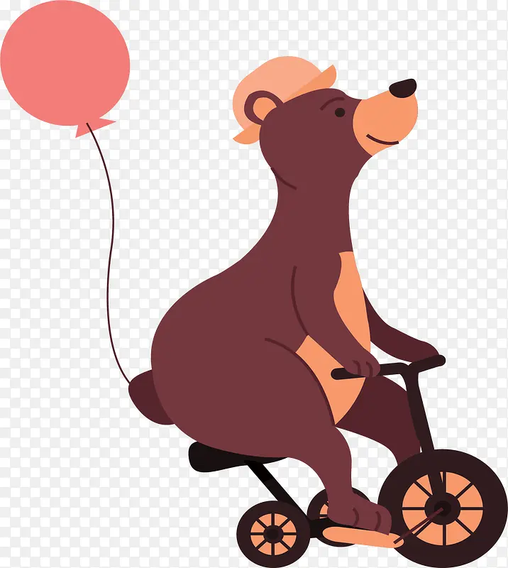 表演骑车的可爱大熊