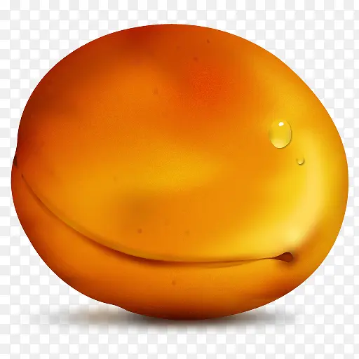 橙色水果桃子png
