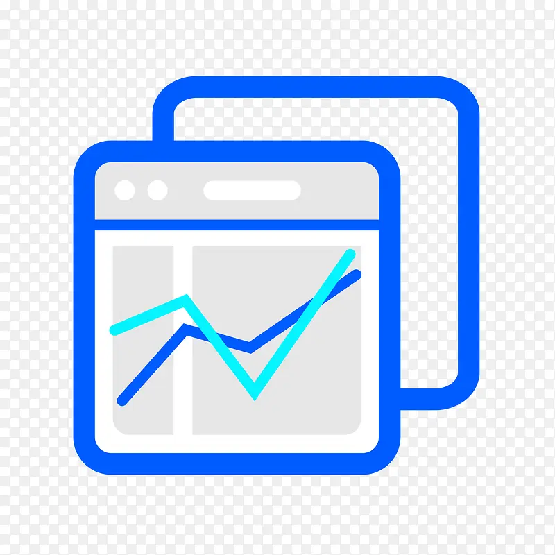 蓝色圆角数据分析折线数据分析