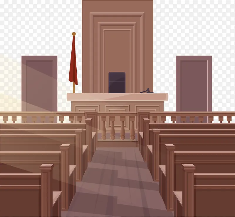 庄严肃穆的法院法庭