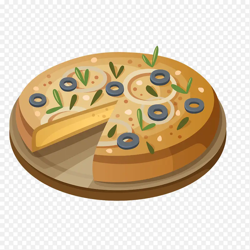 盘子里的披萨食物设计