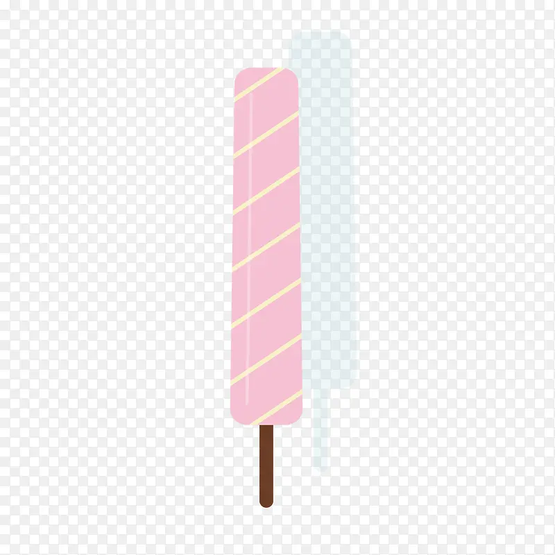 粉色圆角扁平化雪糕元素