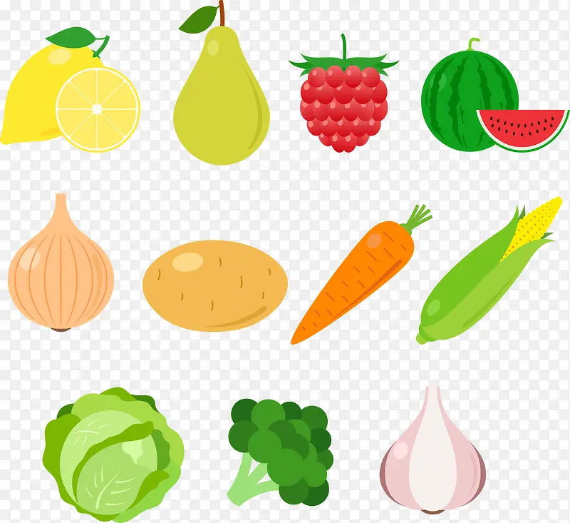 蔬菜水果矢量元素