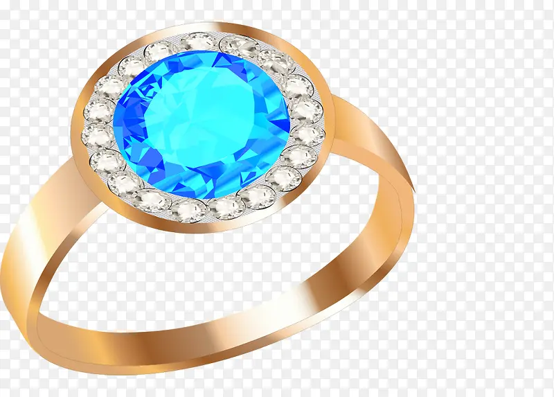 蓝宝石珠宝戒指