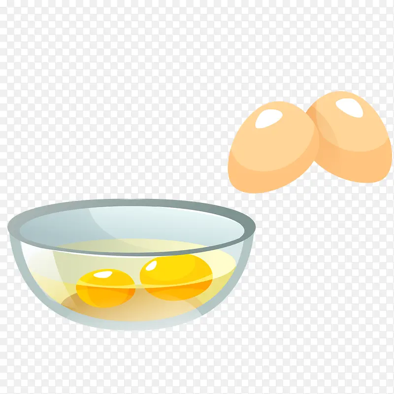 卡通烹饪鸡蛋矢量图