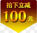 拍下立减100元