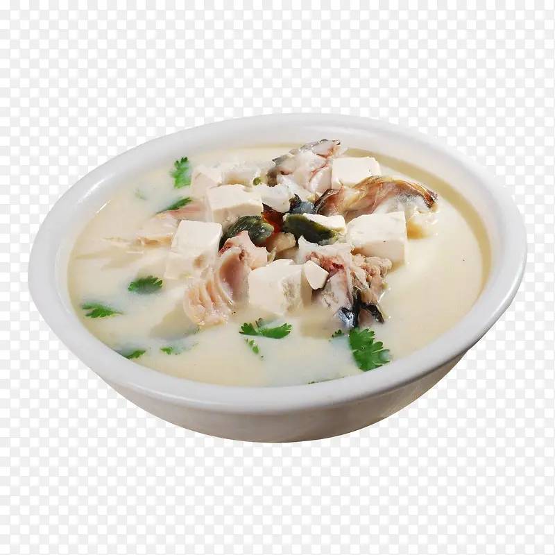 鱼头炖豆腐菜肴图片