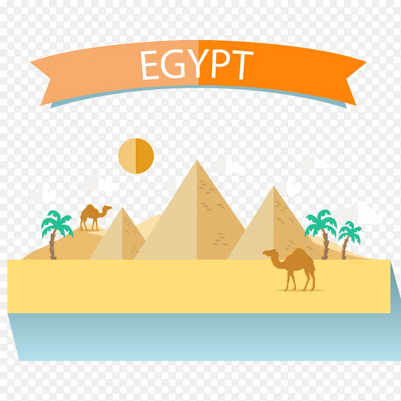 矢量埃及风景