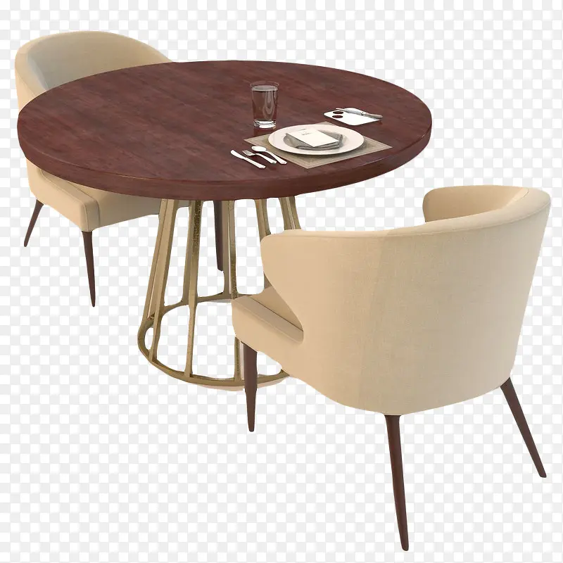 圆形咖啡桌椅