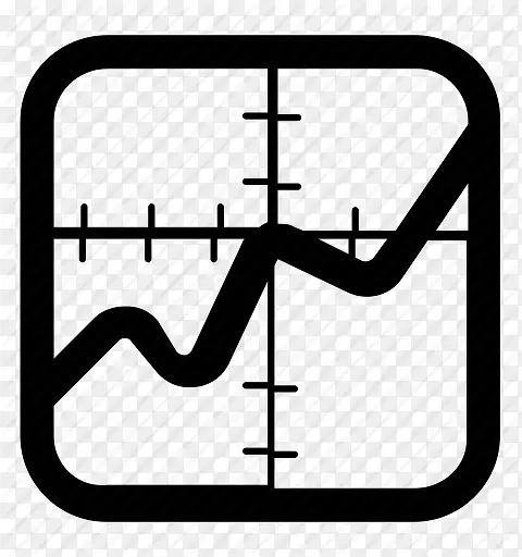 扁平商务股票曲线图标