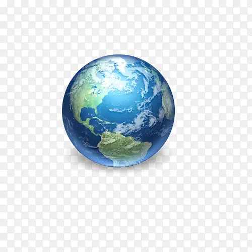 蓝色圆形地球模型