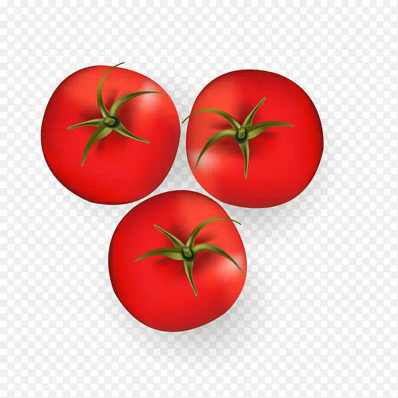 红色卡通西红柿矢量图