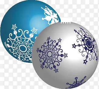 圆球雪花元素，淘宝素材，圣诞节