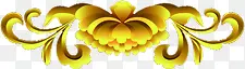 黄色卷曲花朵圣旨