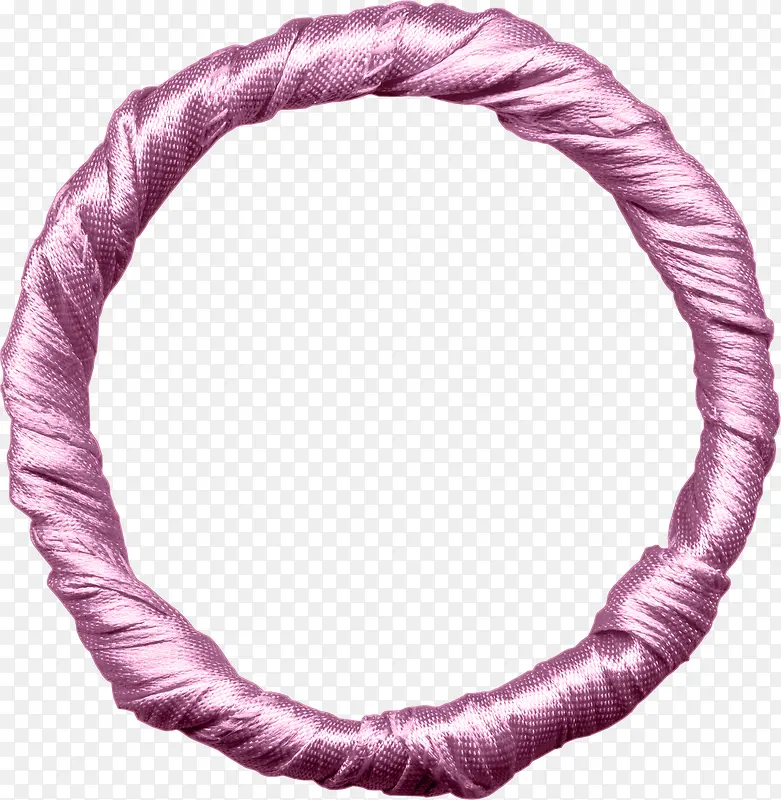 紫色布条绑成的圆