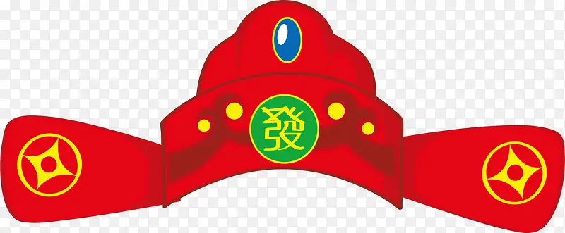 春节红色财神帽子