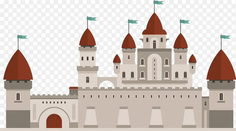 彩色卡通辉煌城堡