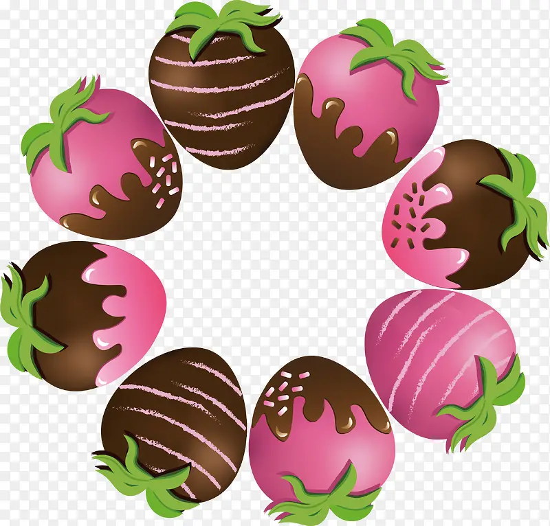 草莓巧克力边框