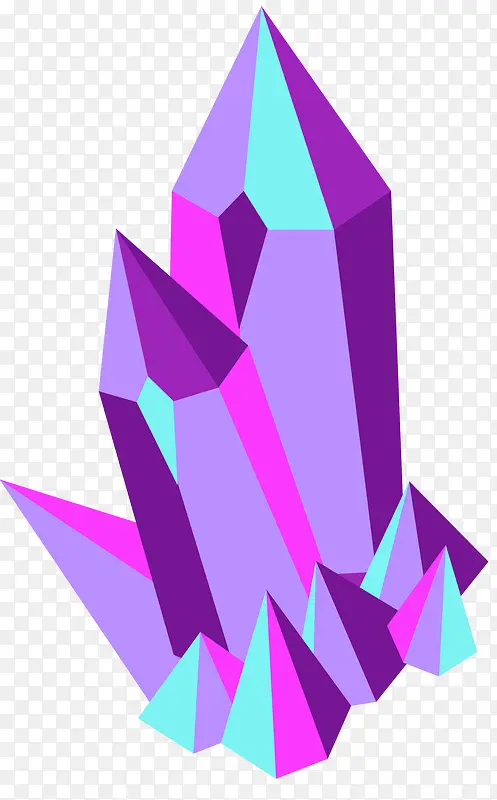 三角形多彩矢量水晶