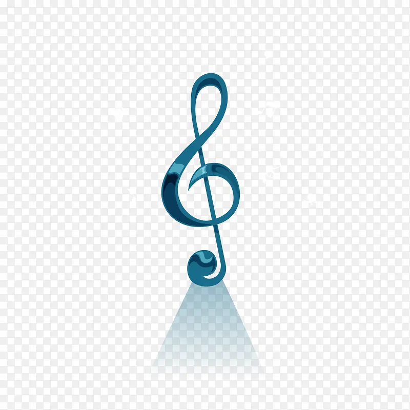 蓝色创意音乐符号设计